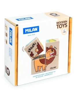 Juego Ed.Milan Madera Cubos Wild Safari