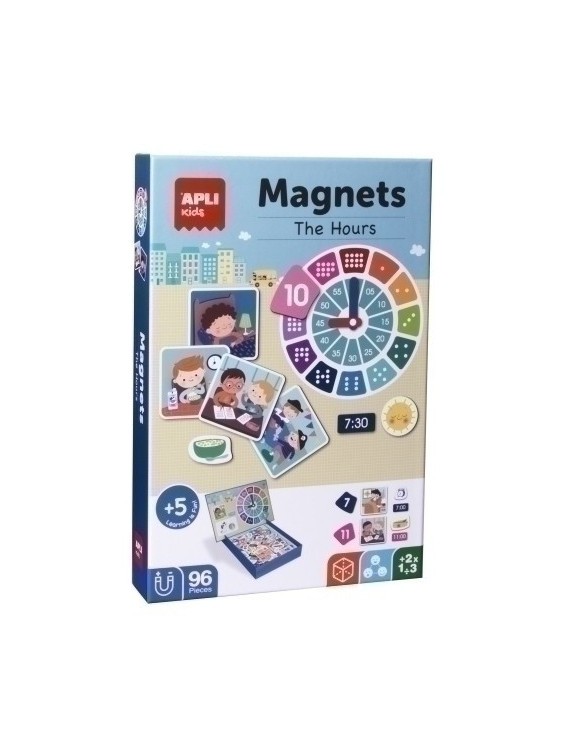 Juego Magnetico Apli Aprendo Horas 96 Pz