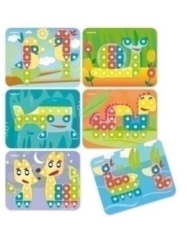 Juego Miniland Superpegs Animales P/6