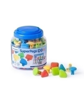 Juego Miniland Superpegs Col.Brillantes