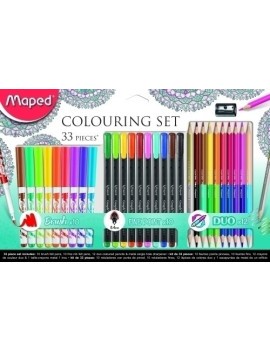 Kit Maped Coloring Color Mandala 33 Piez