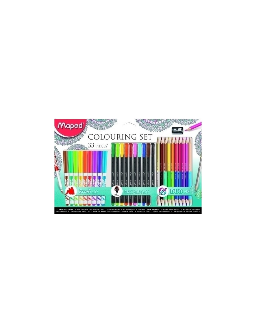 Kit Maped Coloring Color Mandala 33 Piez