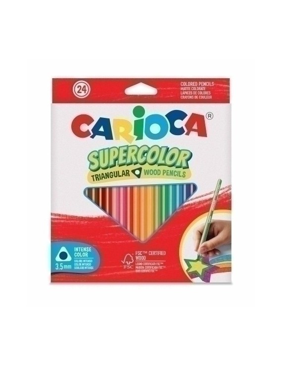 Lapices Color Carioca Superc.Tri. C/24