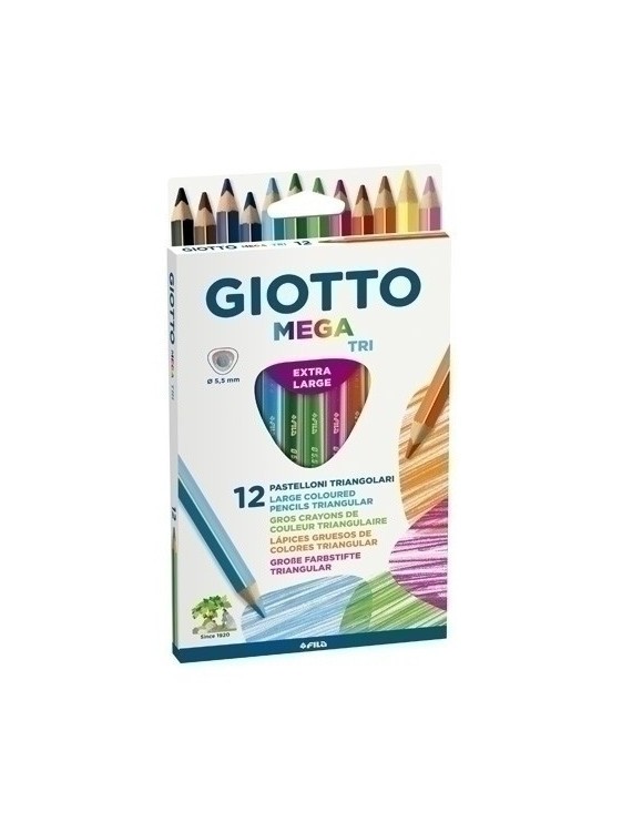 Lapices Color Giotto Mega Tri Caja De 12