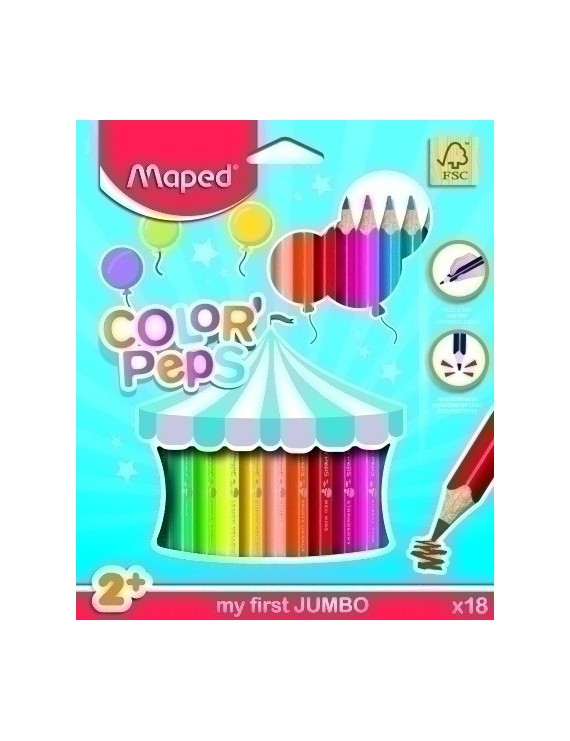 Lapices Color Maped Color Peps Jumbo 18