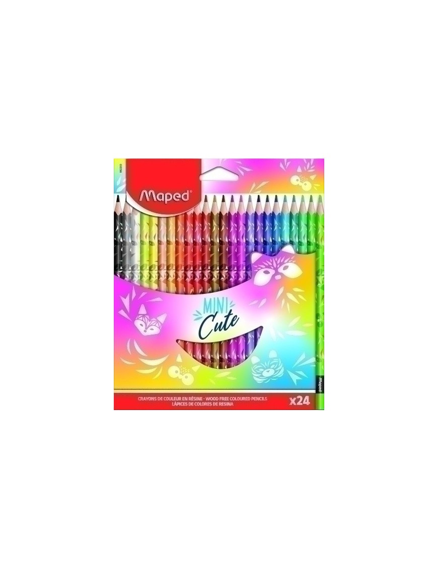 Lapices Color Maped Mini Cute  Est.24