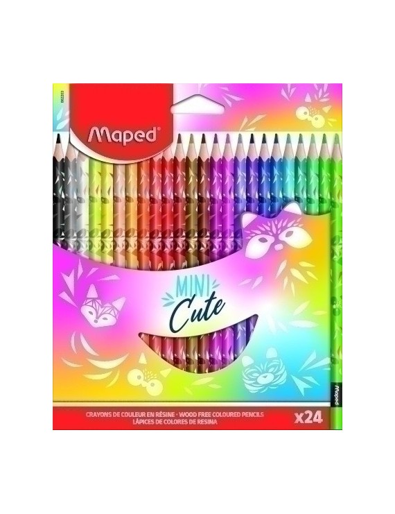 Lapices Color Maped Mini Cute  Est.24