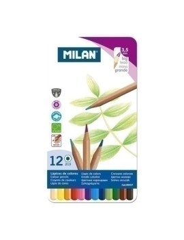 Lapices Color Milan Hex. Caja Metal.12