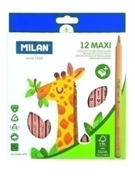 Lapices Color Milan Maxi Triangula Es.12