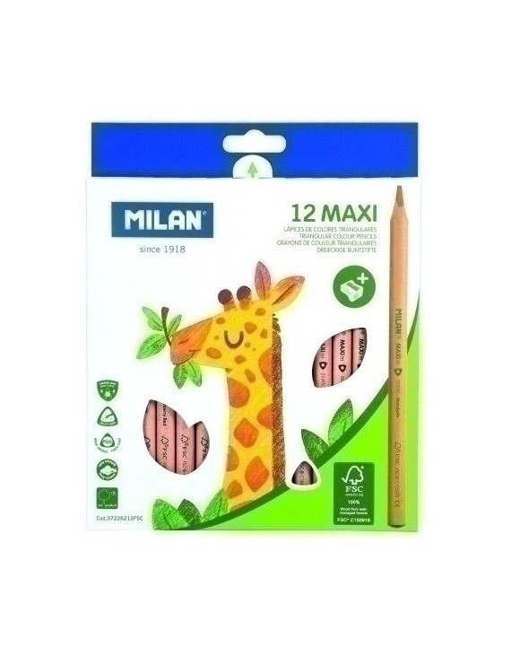 Lapices Color Milan Maxi Triangula Es.12