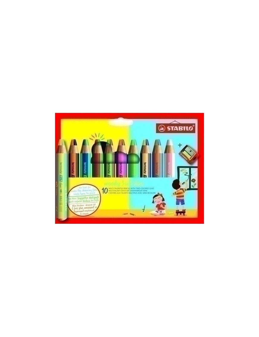 Lapices Color Stabilo Woody 3 En 1 E/10