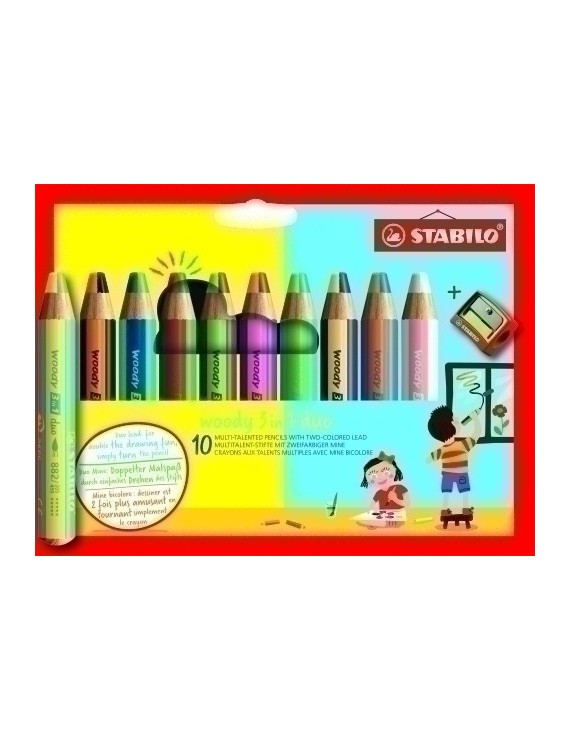 Lapices Color Stabilo Woody 3 En 1 E/10