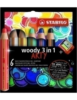 Lapices Color Stabilo Woody Art.Lin E/6