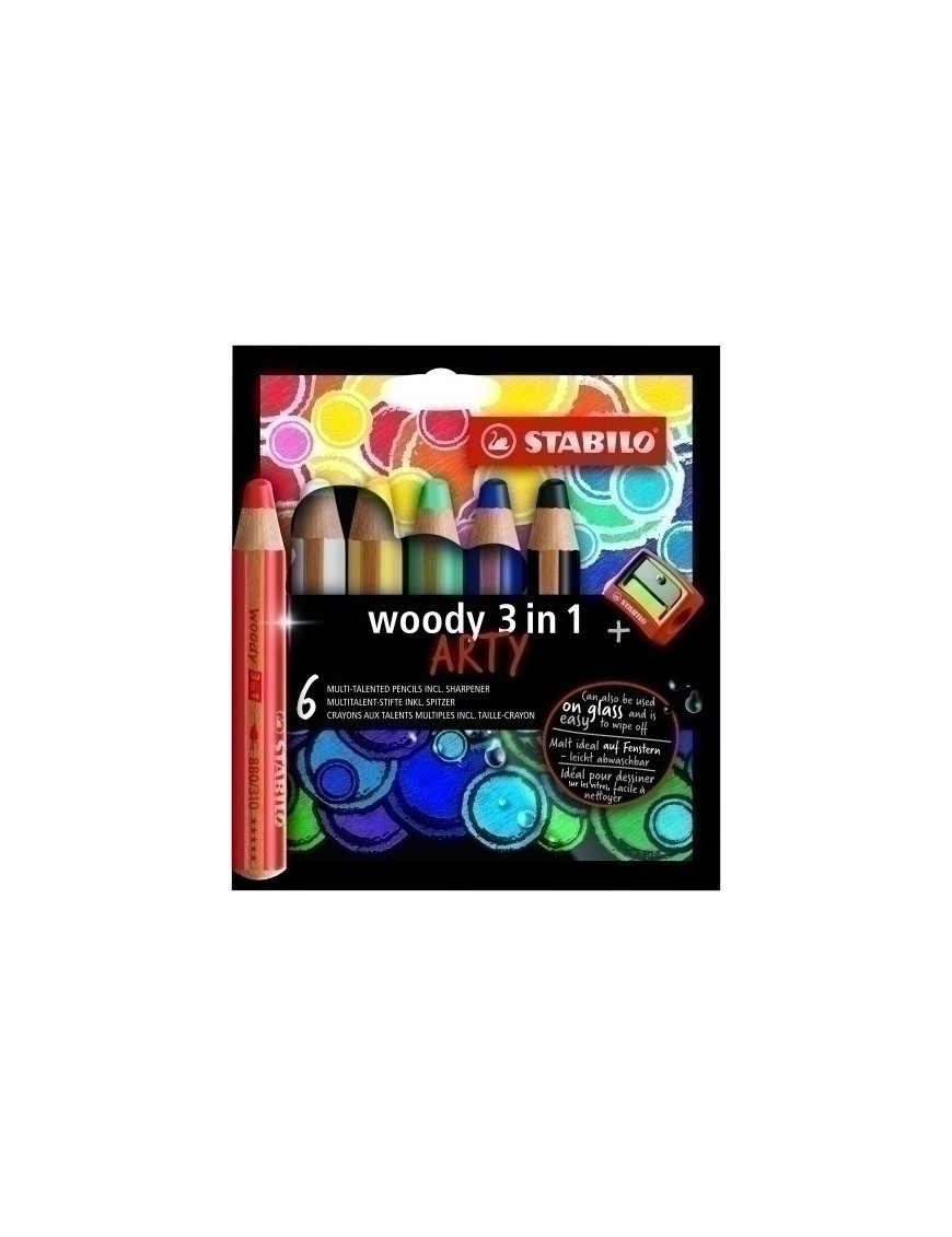 Lapices Color Stabilo Woody Art.Lin E/6