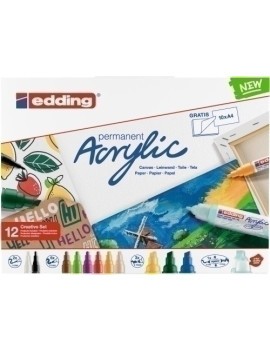 Rotul.Edding Acrylic Pack 12