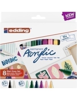 Rotul.Edding Acrylic Pack 8