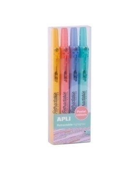 Rotul.Fluor Apli Retractable Pastel B/4