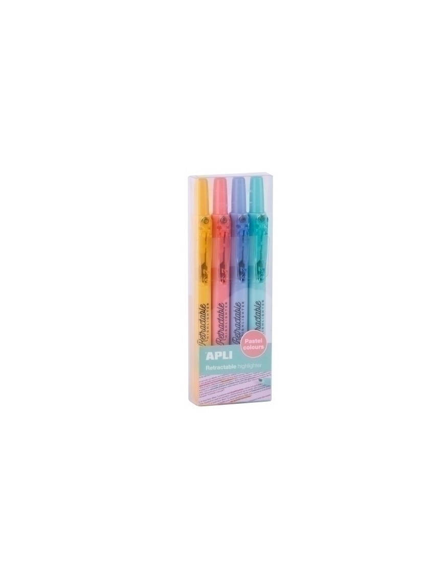 Rotul.Fluor Apli Retractable Pastel B/4