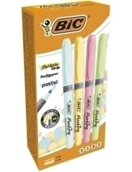 Rotul.Fluor Bic Brite Liner Pastel C/12