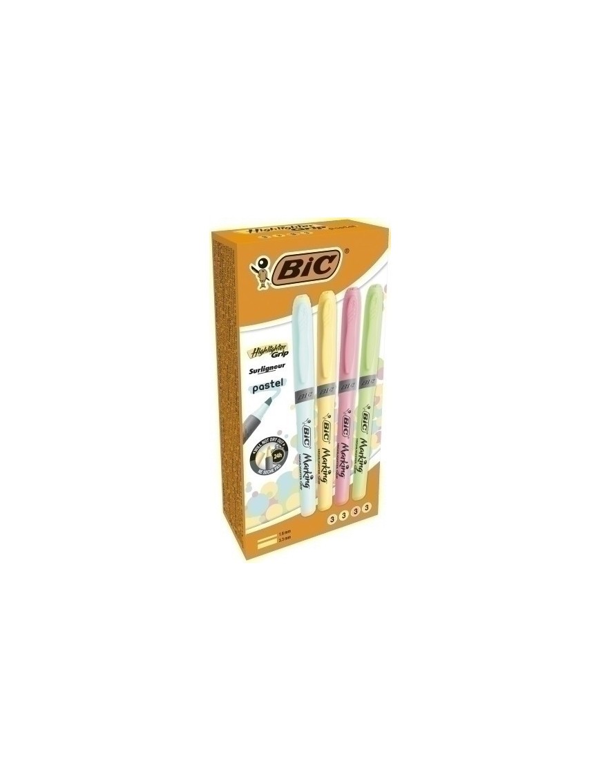 Rotul.Fluor Bic Brite Liner Pastel C/12