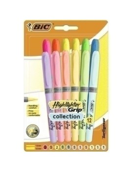 Rotul.Fluor Bic Highlighter Pastel B/12