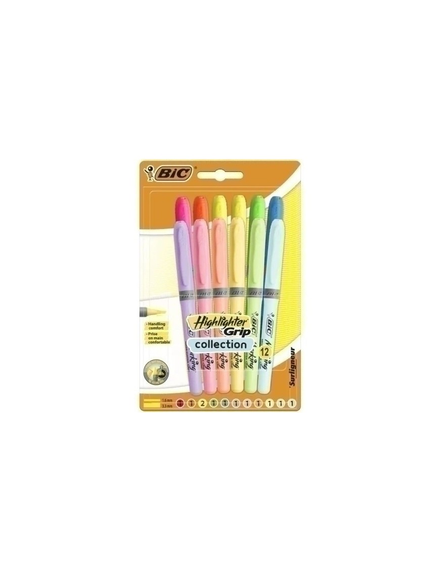 Rotul.Fluor Bic Highlighter Pastel B/12