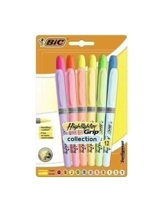 Rotul.Fluor Bic Highlighter Pastel B/12