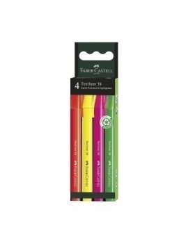 Rotul.Fluor Faber Castell 38 Pack De 4