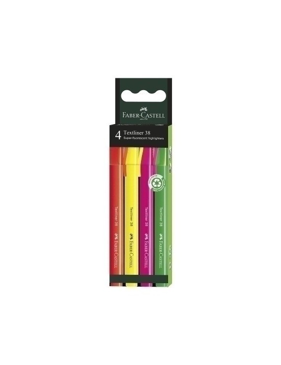 Rotul.Fluor Faber Castell 38 Pack De 4