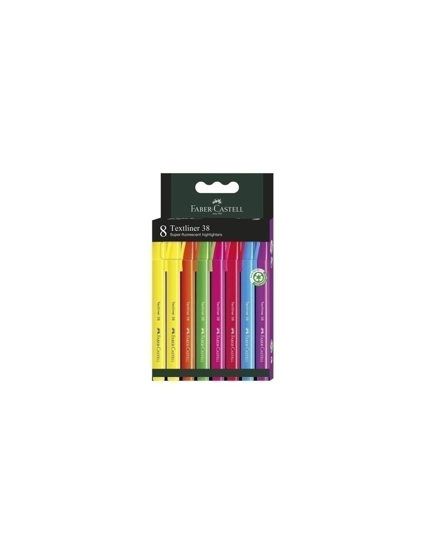 Rotul.Fluor Faber Castell 38 Pack De 8