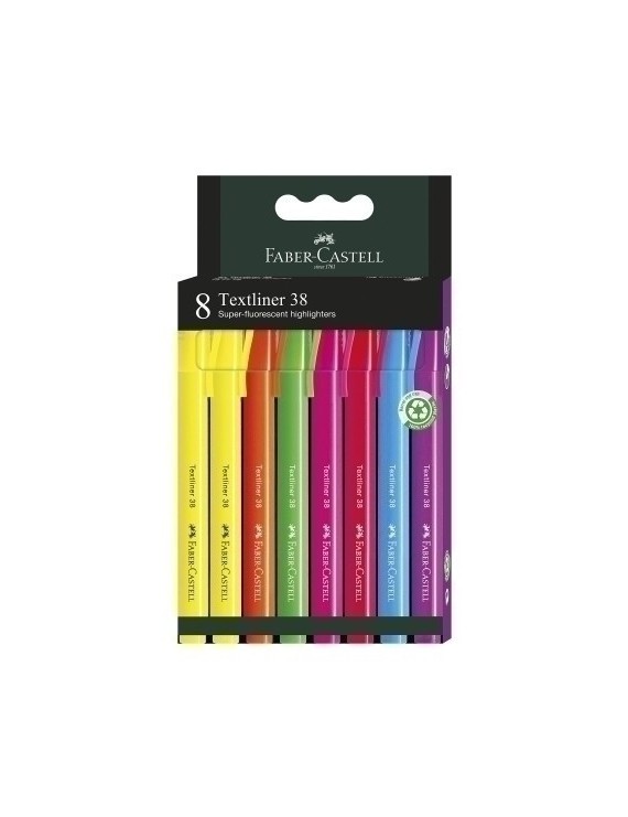 Rotul.Fluor Faber Castell 38 Pack De 8