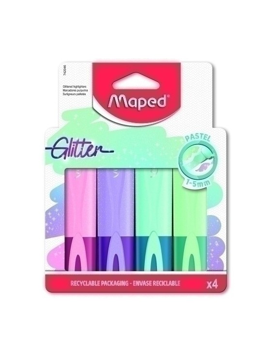 Rotul. Fluor Maped Peps Glitter P/4