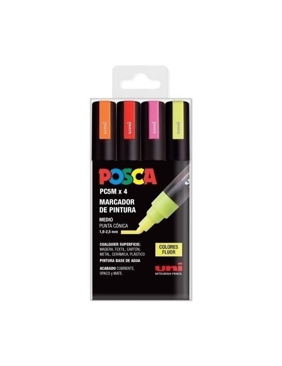 Rotul.Uni-Posca Pc-5M Fluor E/4