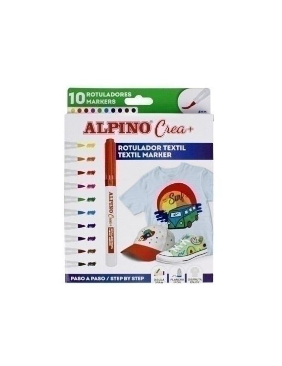 Rotul.Alpino Crea Textil Estuche 10