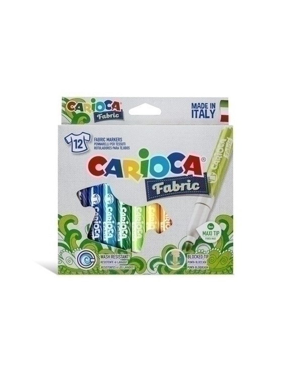 Rotul.Carioca Cromatex Textil Estuche 12