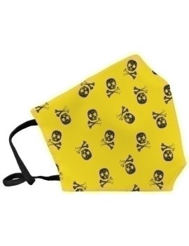 Mascarilla Reut. Gran. Skull Amarillo