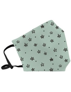 Mascarilla Reut. Peq. Estrellas Menta