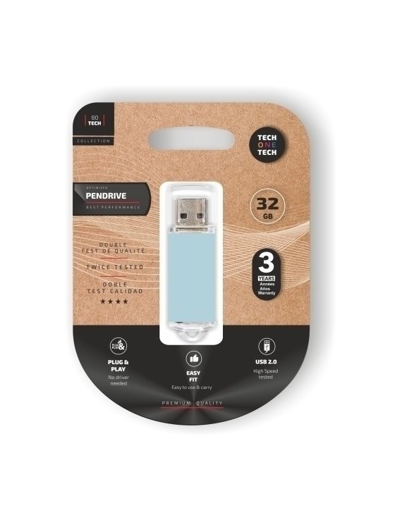 Memoria Usb 32Gb Techone Basic Azul