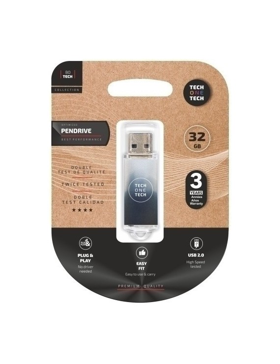 Memoria Usb 32Gb Techone Basic Black&Whi