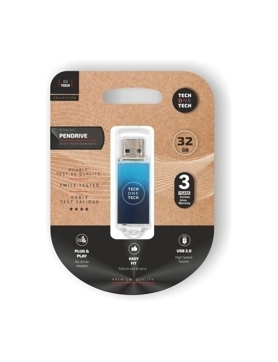 Memoria Usb 32Gb Techone Basic Deep Blue