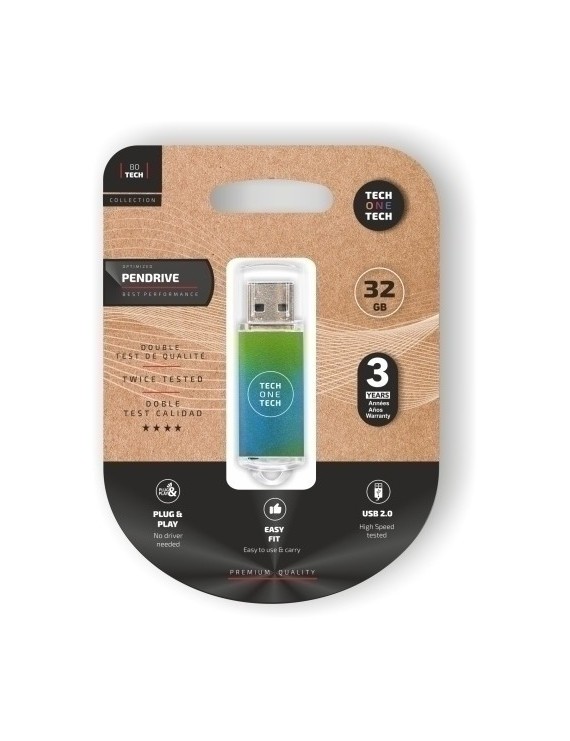 Memoria Usb 32Gb Techone Basic Green