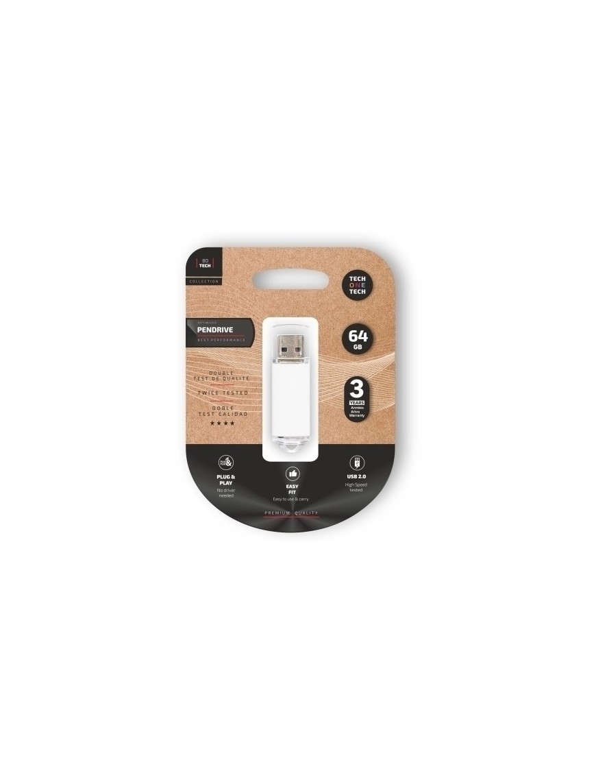 Memoria Usb 64Gb Techone Basic Blanco