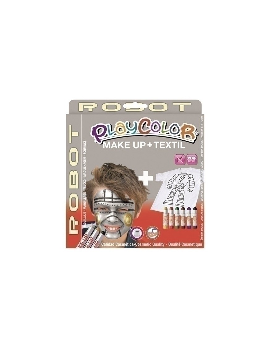 Pack Playcolor Maquill.+Textil Robot