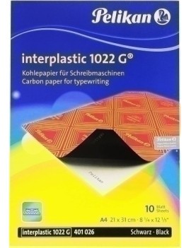 Papel Carbon Interplastic A4 Cj.10 Negr