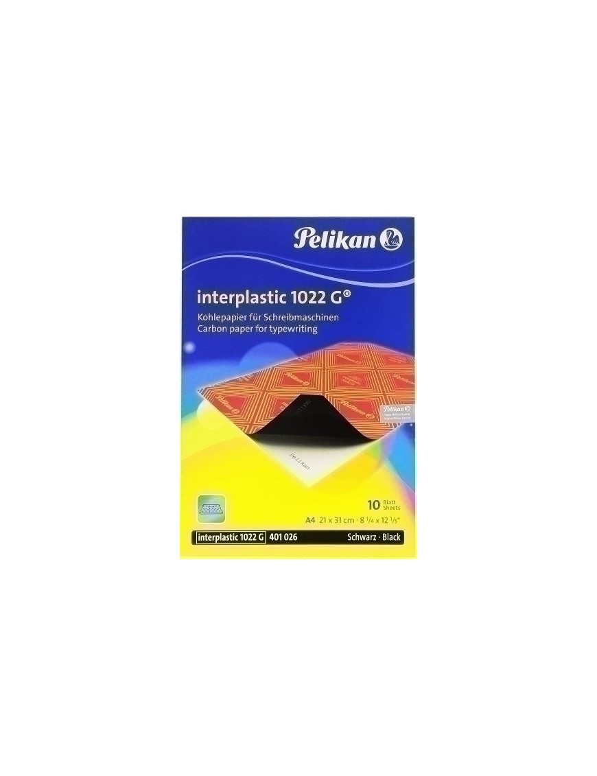 Papel Carbon Interplastic A4 Cj.10 Negr