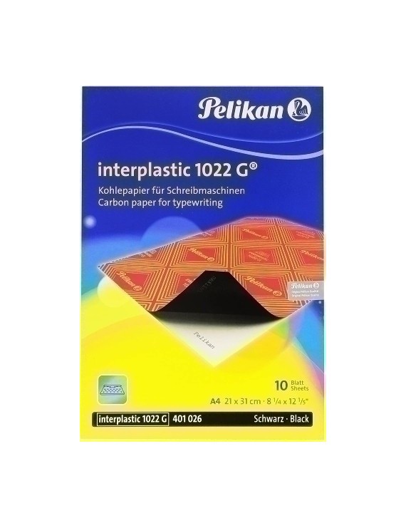 Papel Carbon Interplastic A4 Cj.10 Negr