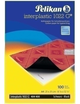 Papel Carbon Interplastic A4 Cj.100 Negr