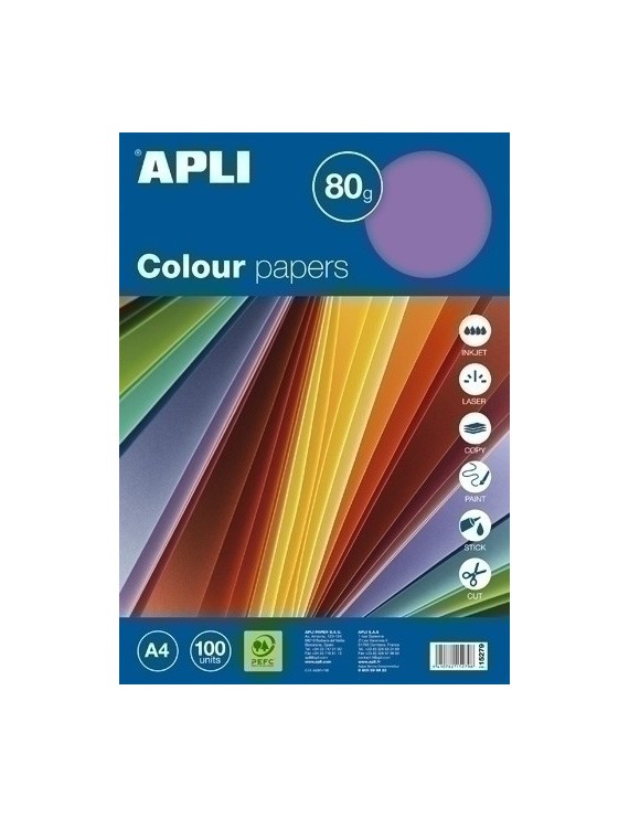 Papel Color A4 80G 100H Surtid.Intenso