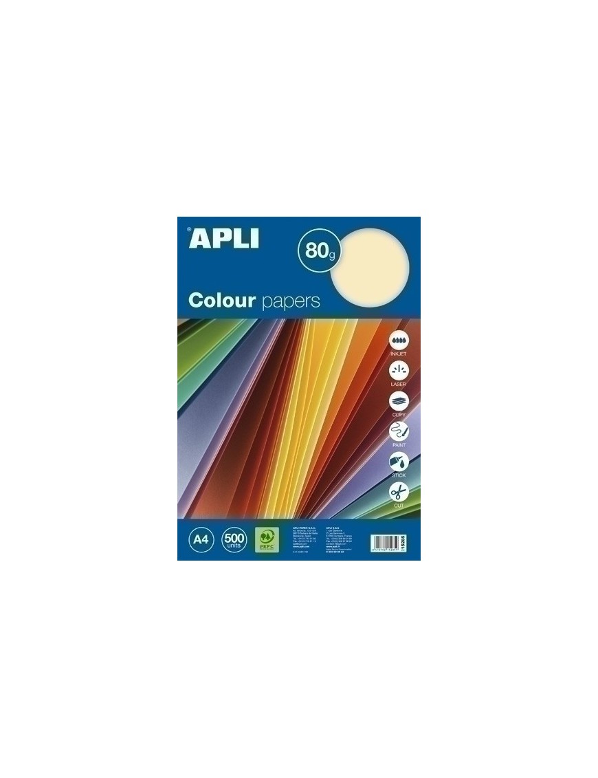 Papel Color A4 80G 500H Surtid.Pastel