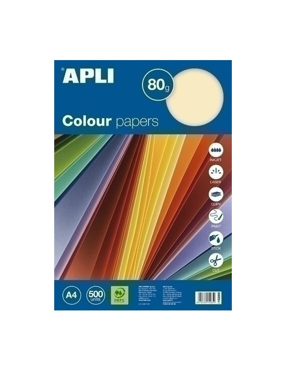 Papel Color A4 80G 500H Surtid.Pastel